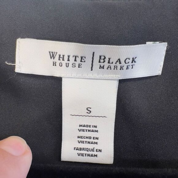 White House Black Market elastic back Black Tank Top small - Picture 4 of 10